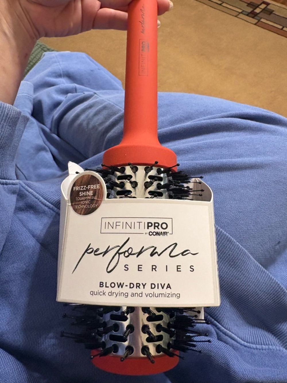 Conair InfinitiPRO Performa Series Blow-Dry Diva Round Brush - Coral Red